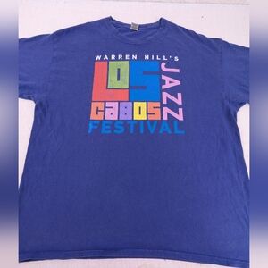 Warren Hill's Los Cabos Jazz Festival Concert Tee Lineup On Back XL